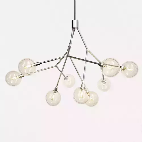 SYCAMORE modern chandelier with glass balls hanging from it