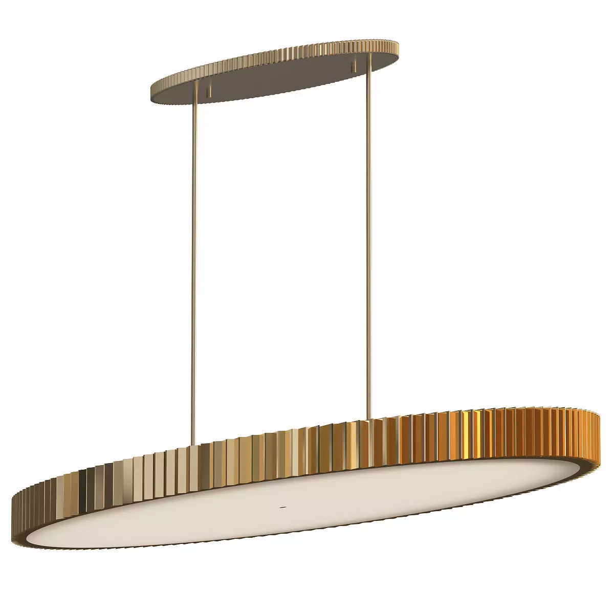 PARAMOUNT oval pendant light with gold finish 3D model