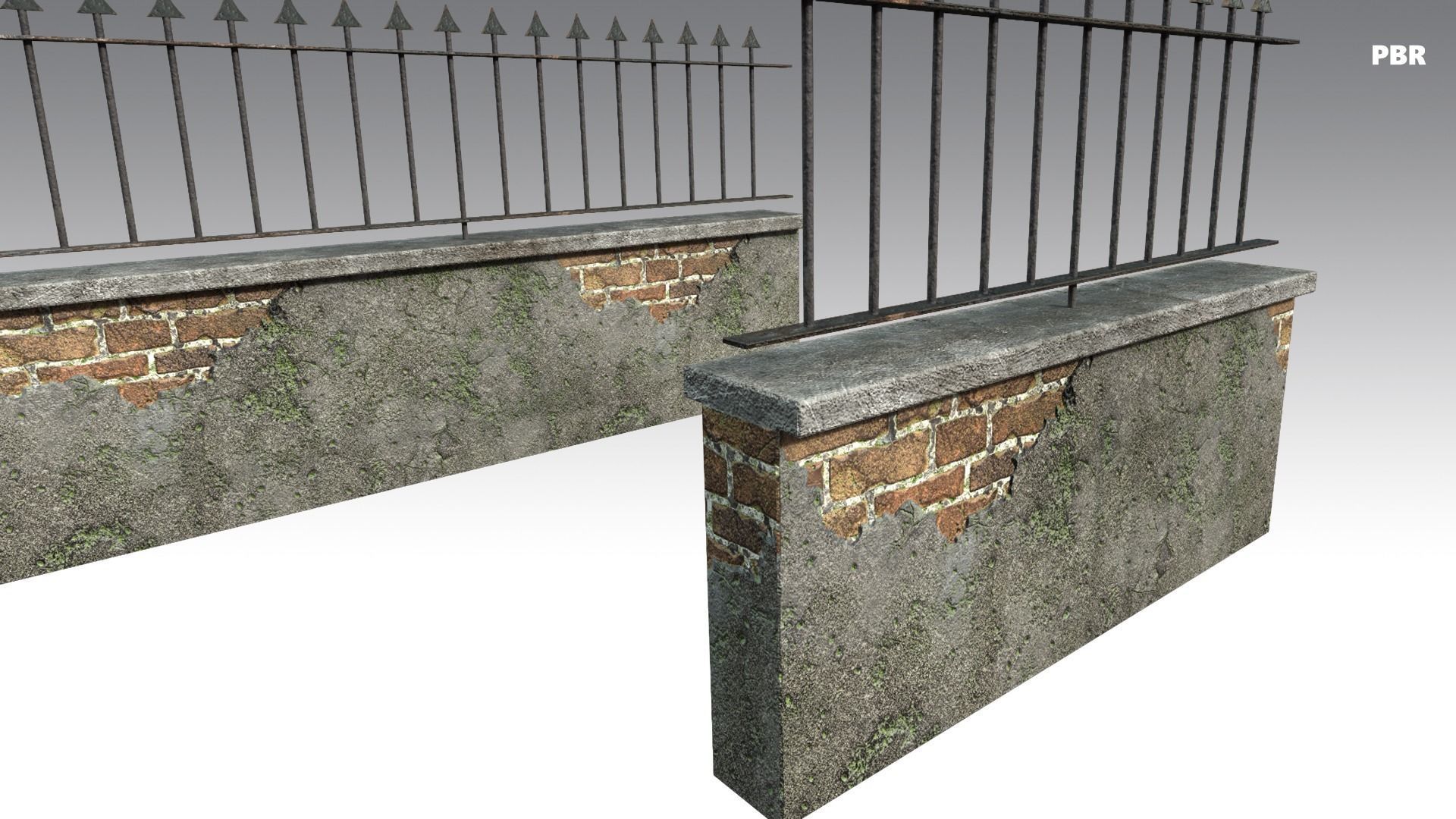 Brick Wall Pack PBR - Modular - Version 6 - Low-poly 3D model_7