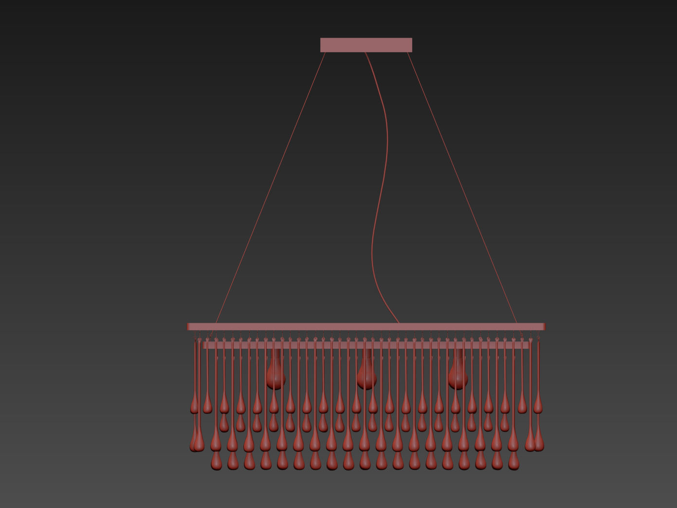  Ochre Drizzle Chandelier 3D model_5