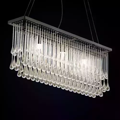  Ochre Drizzle Chandelier 3D model