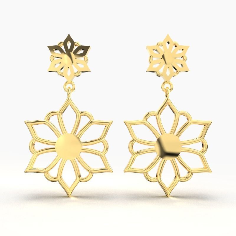 GOLD EARRING 3D print model_3