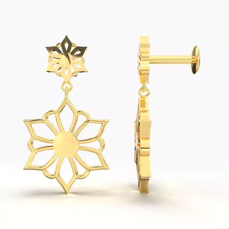GOLD EARRING 3D print model_0