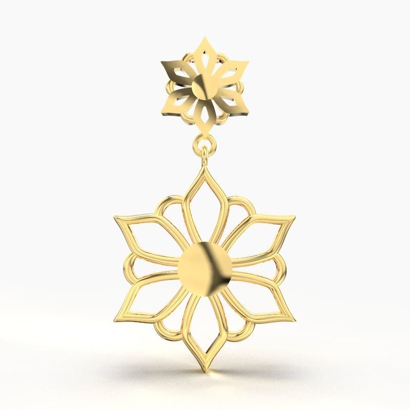 GOLD EARRING 3D print model_1