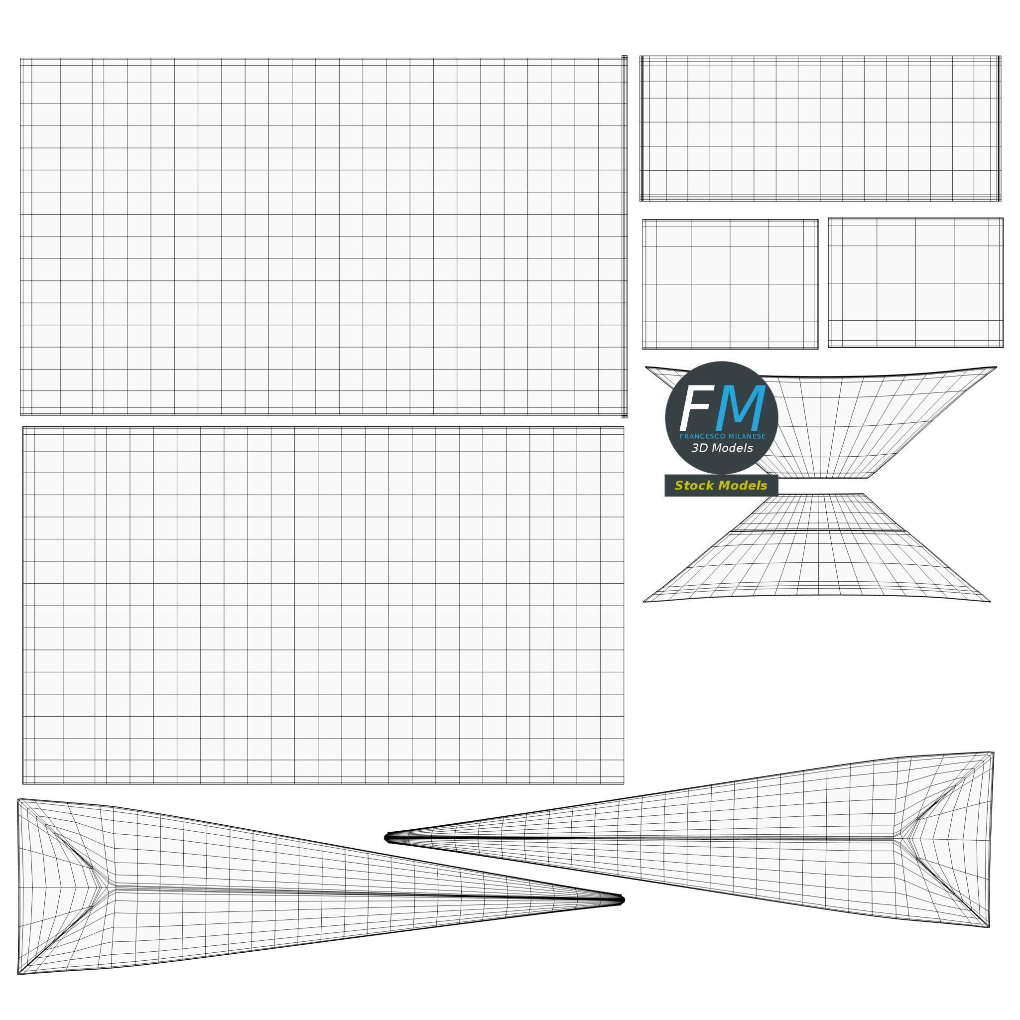 Gift paper bag 3D model_11