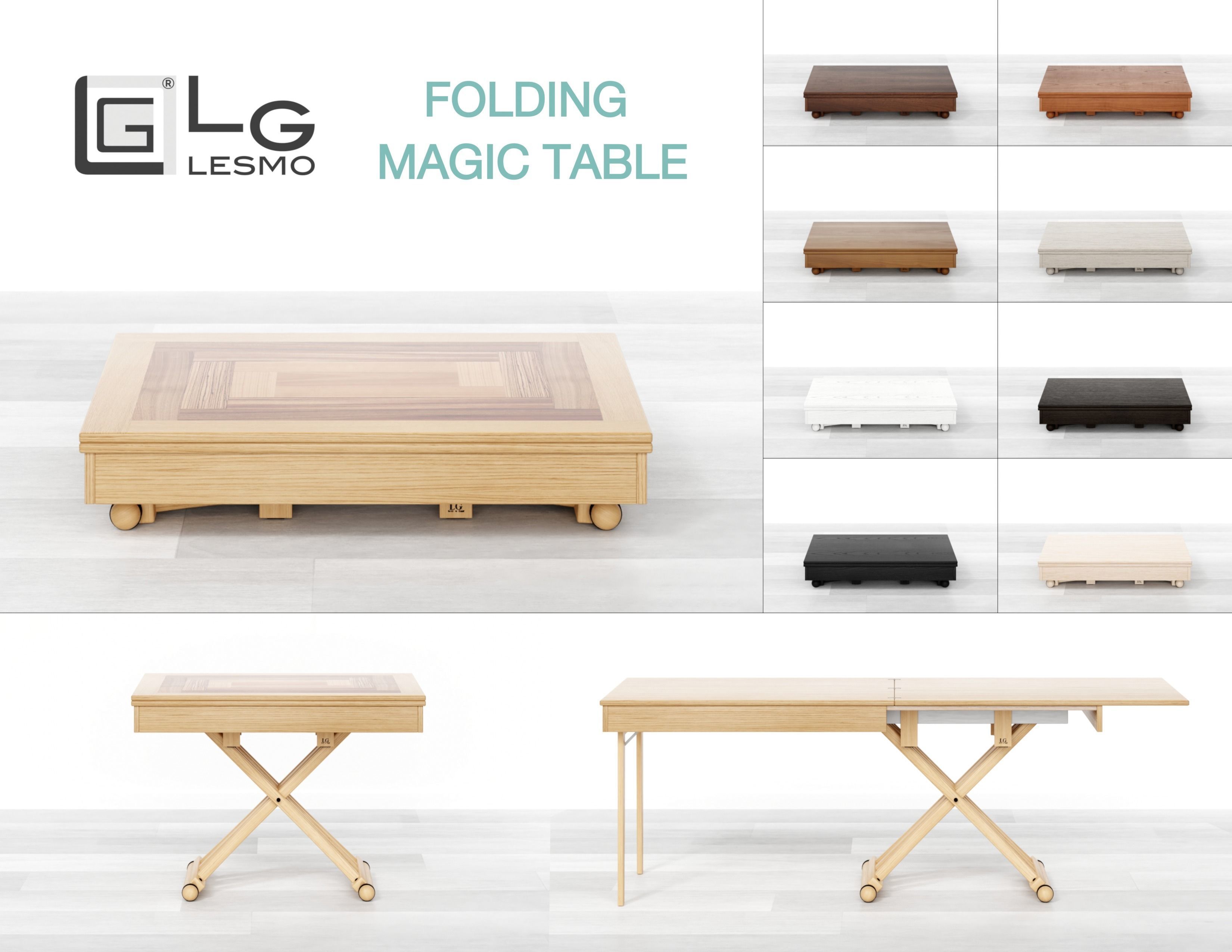 LG LESMO - Folding Magic Table  Low-poly 3D model_1