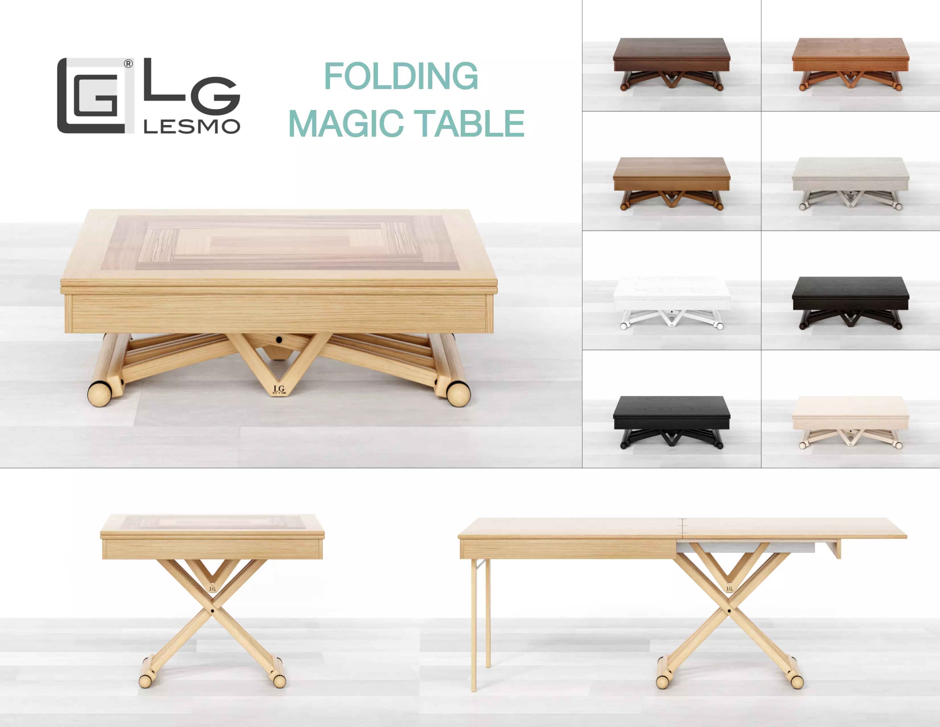LG LESMO - Folding Magic Table  Low-poly 3D model_0