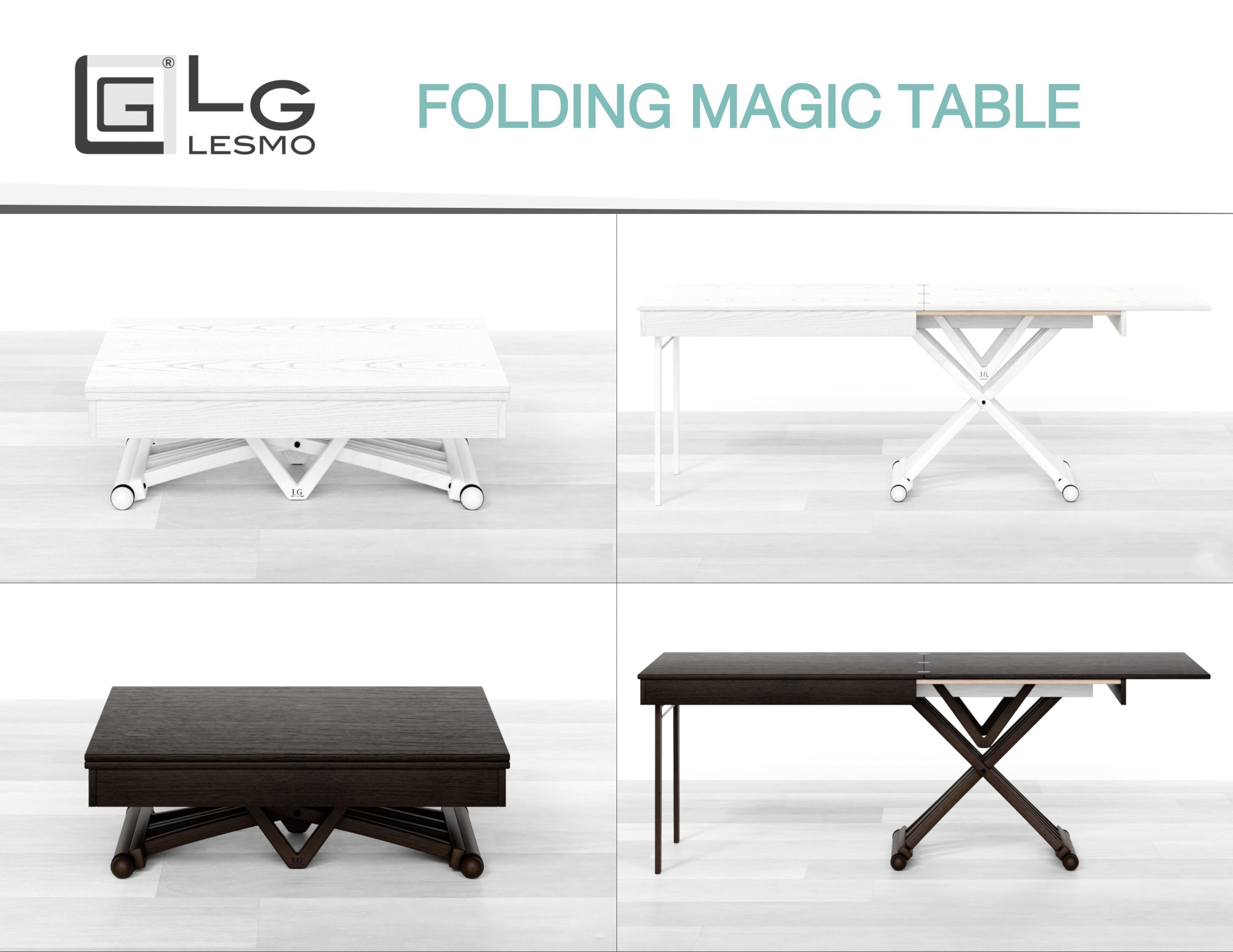 LG LESMO - Folding Magic Table  Low-poly 3D model_8