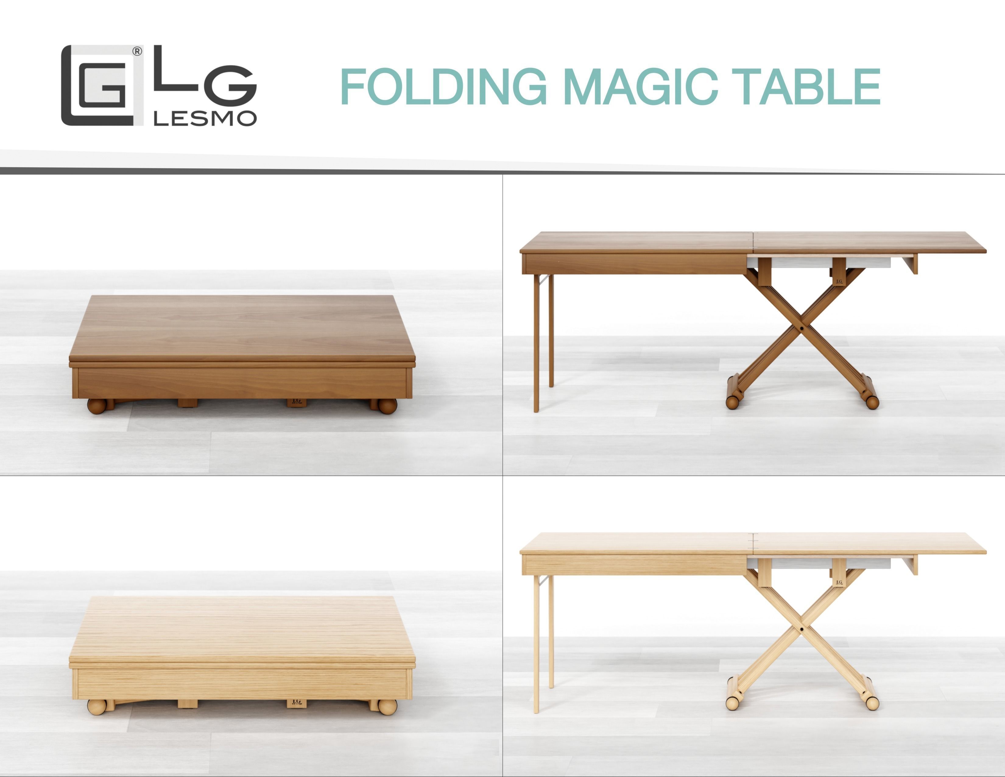 LG LESMO - Folding Magic Table  Low-poly 3D model_7