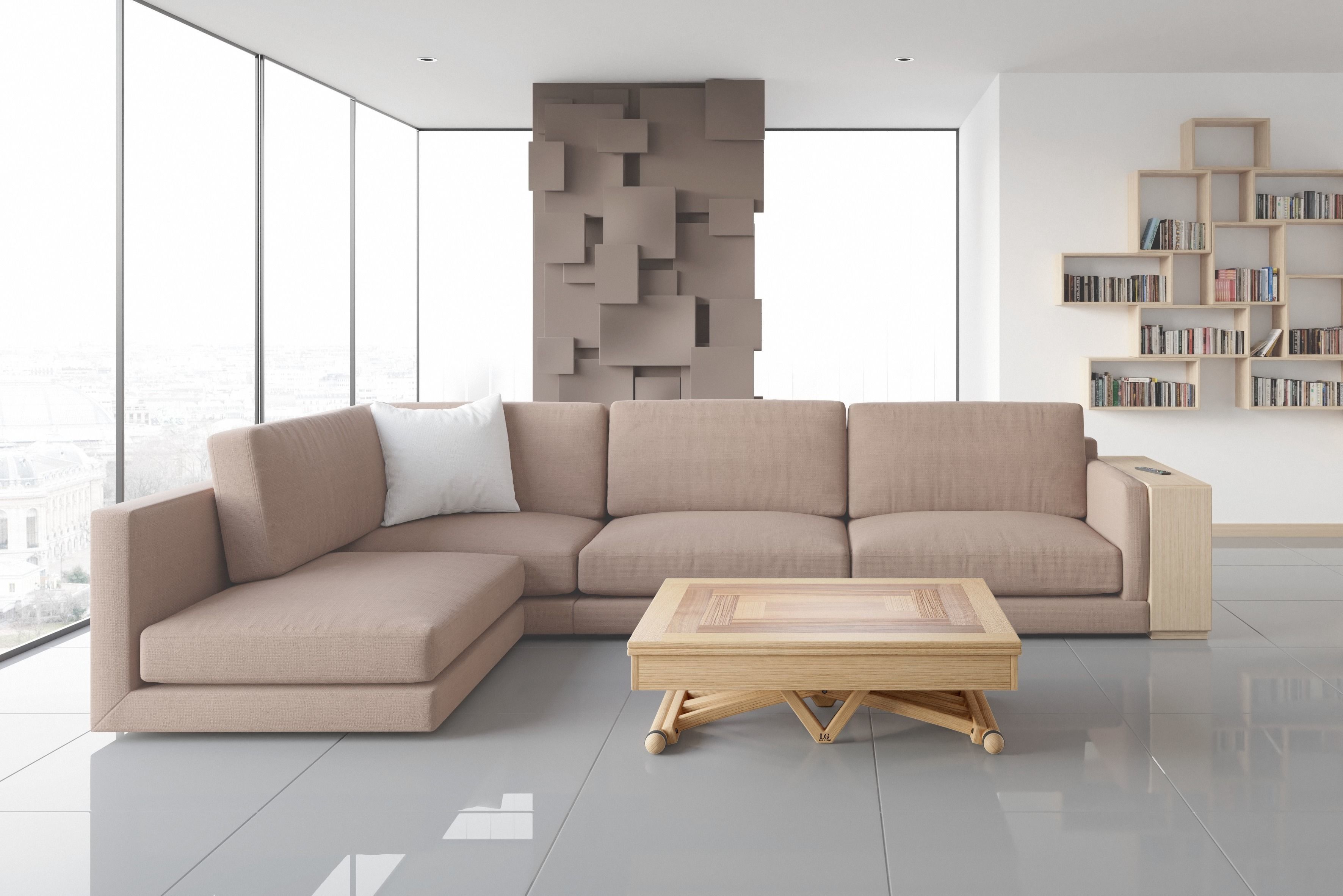 LG LESMO - Folding Magic Table  Low-poly 3D model_3