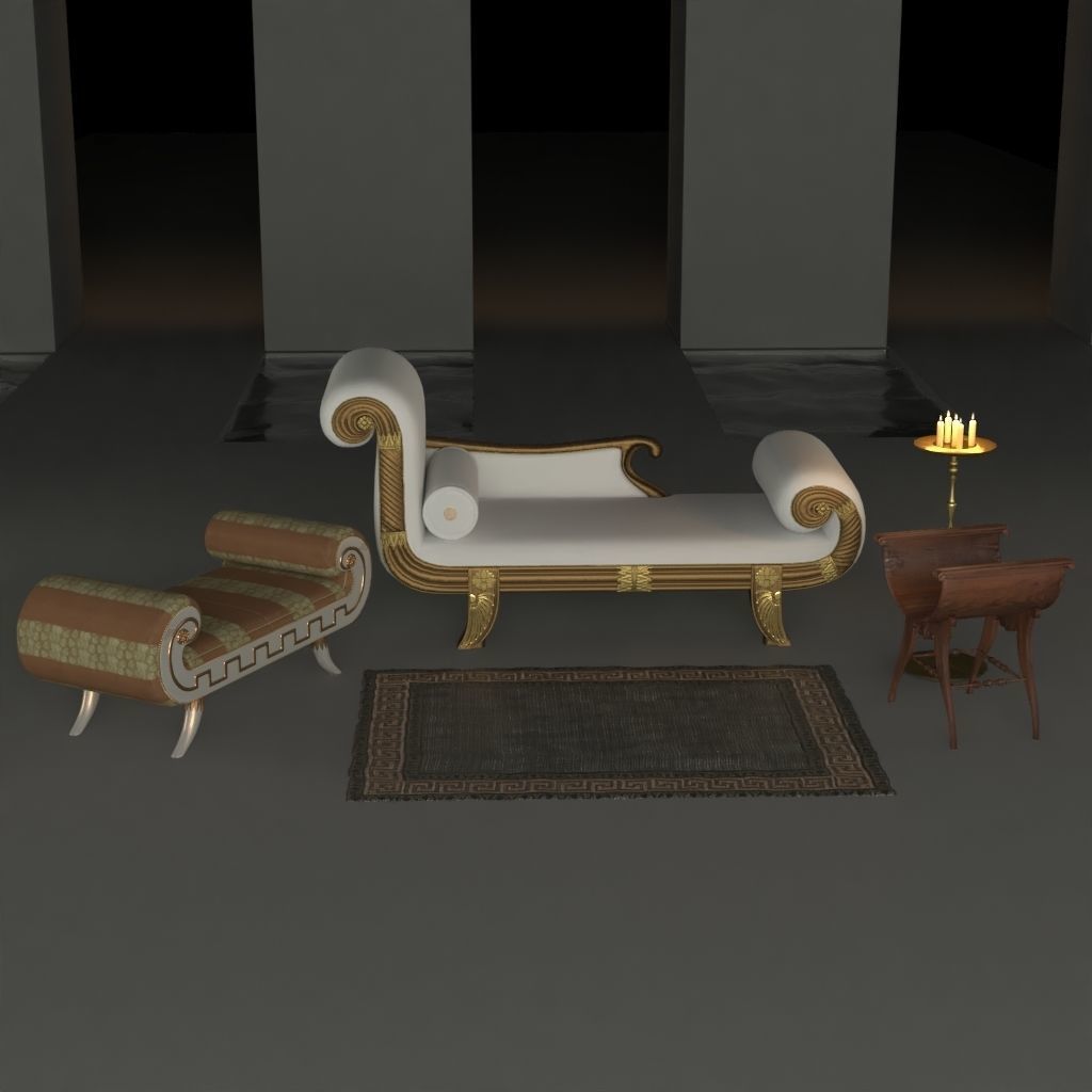 Roman furniture 3D model_0