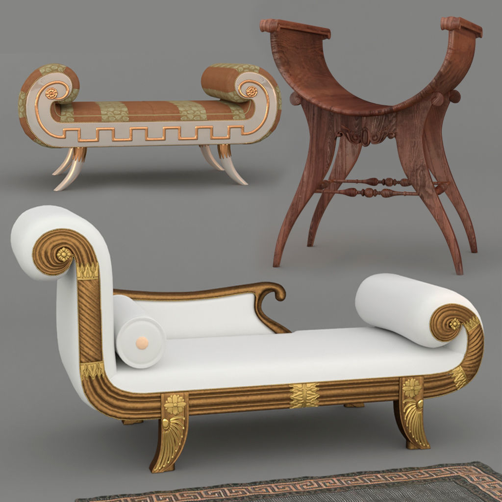 Roman furniture 3D model_1