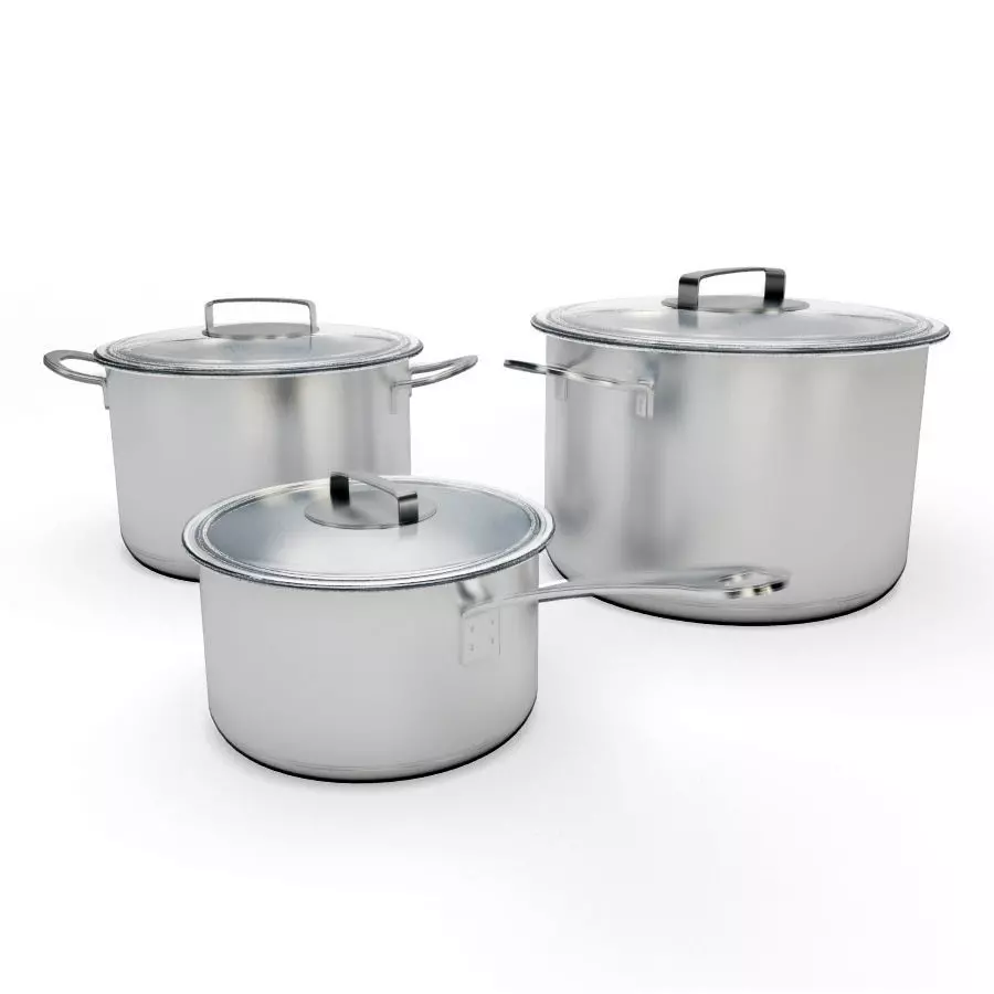 Pans and Saucepans 3D model_0