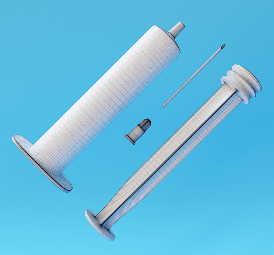 Syringe - Medical Instrument 3D model Low-poly 3D model_6