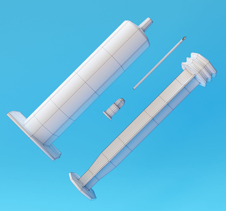 Syringe - Medical Instrument 3D model Low-poly 3D model_5