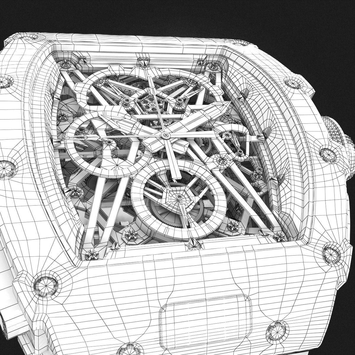 Richard Mille RM 50-03 Watch With Orange Strap 3D model_16