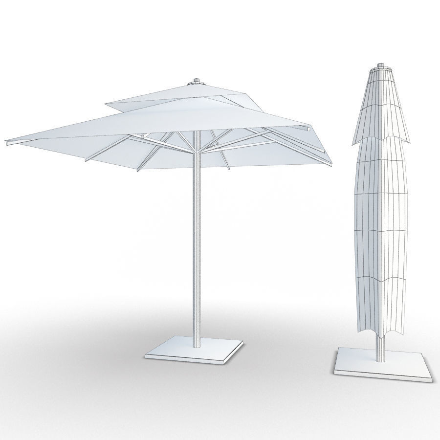 Parasol Set sunbrella patio umbrella 3D model_2