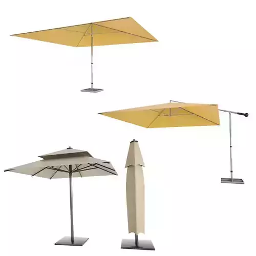 Parasol Set sunbrella patio umbrella 3D model