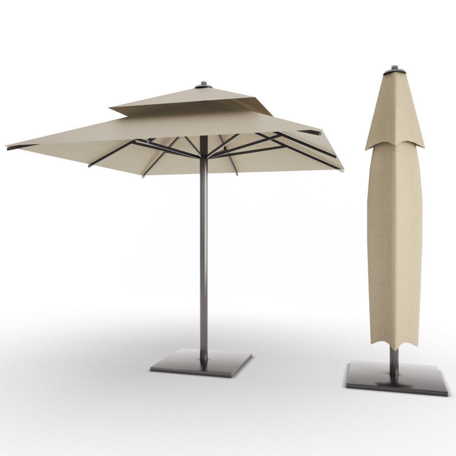Parasol Set sunbrella patio umbrella 3D model_1