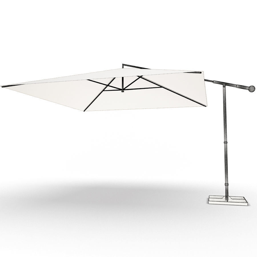 Parasol Set sunbrella patio umbrella 3D model_4