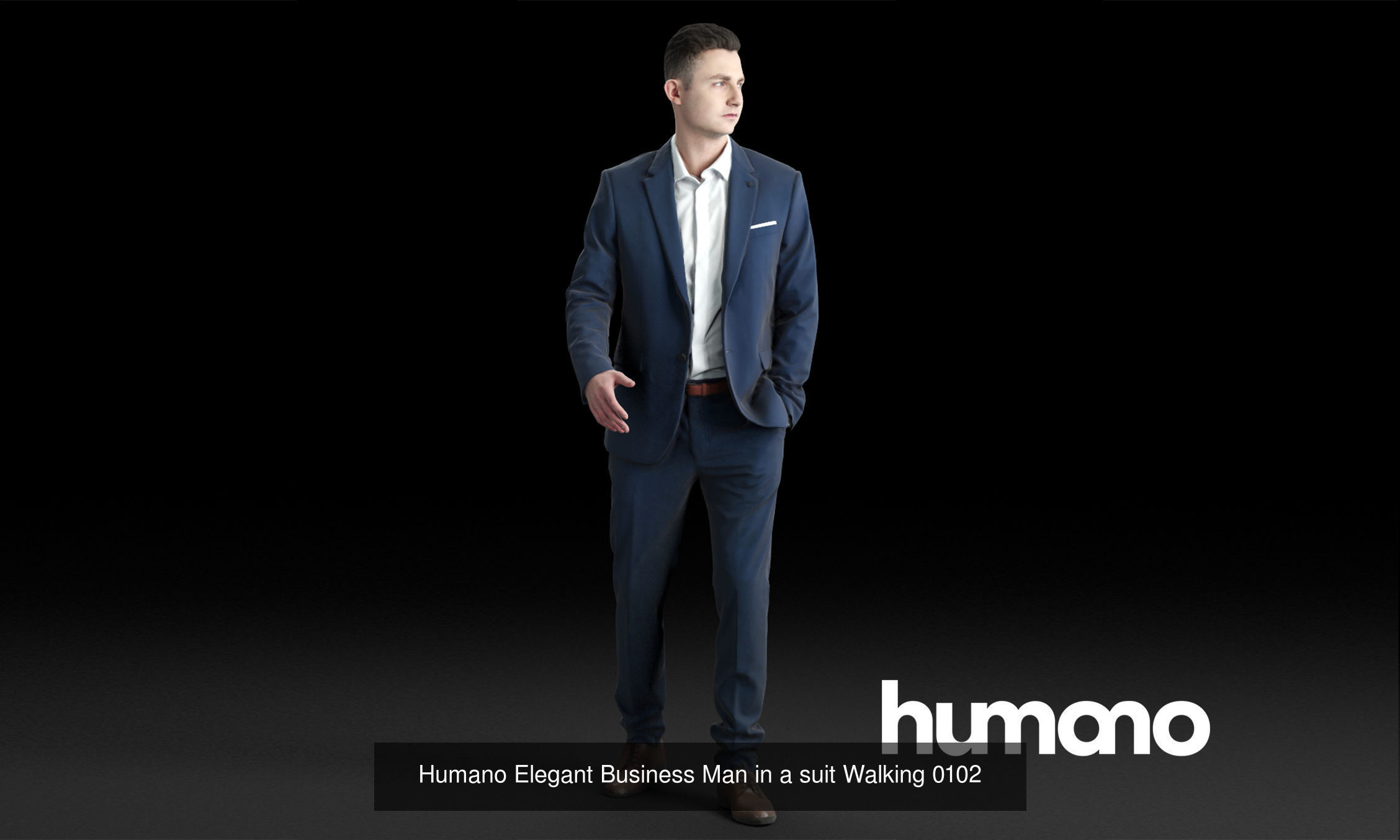 Humano 5-Pack - OFFICE - BUSINESS PEOPLE - 5x 3D models 01D 3D Model Collection_1