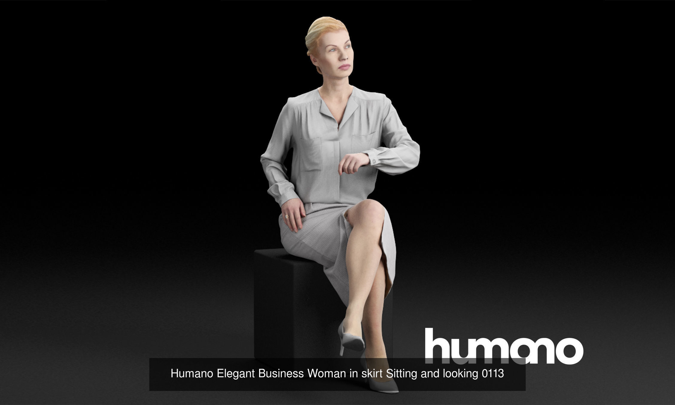Humano 5-Pack - OFFICE - BUSINESS PEOPLE - 5x 3D models 01D 3D Model Collection_3