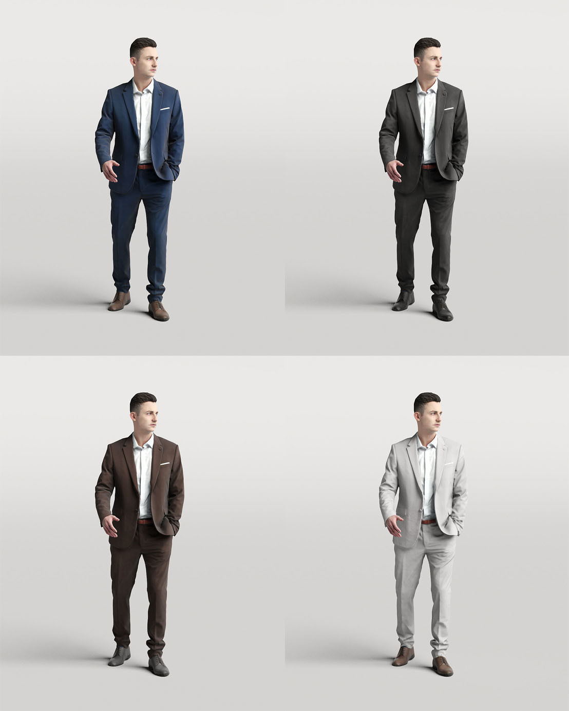 Humano 5-Pack - OFFICE - BUSINESS PEOPLE - 5x 3D models 01D 3D Model Collection_6