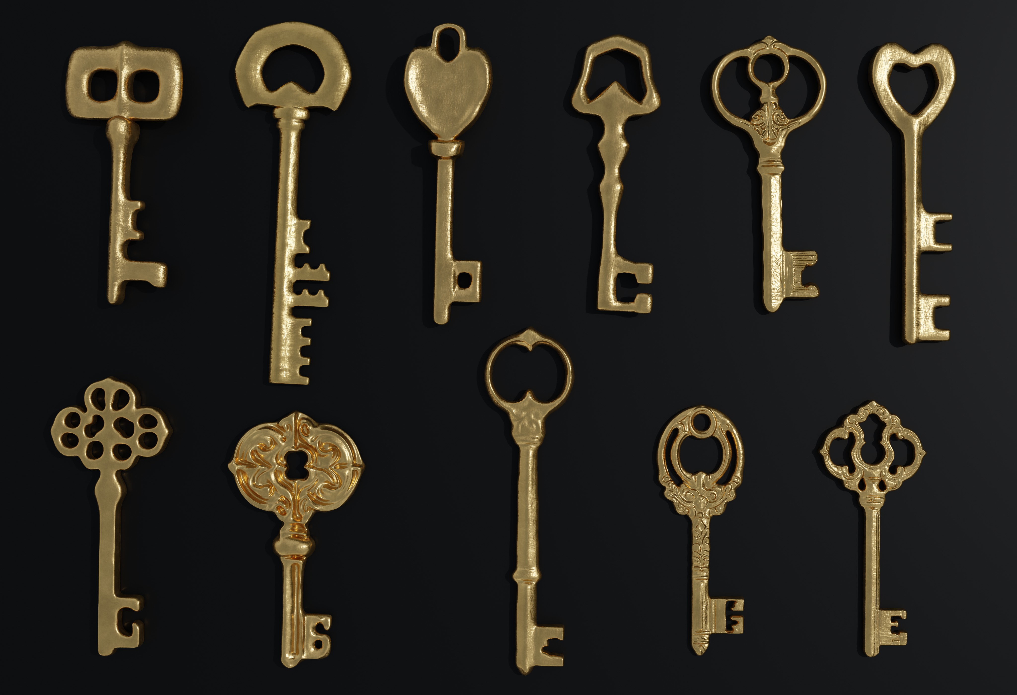 Magic Keys And Locks 3D model_1