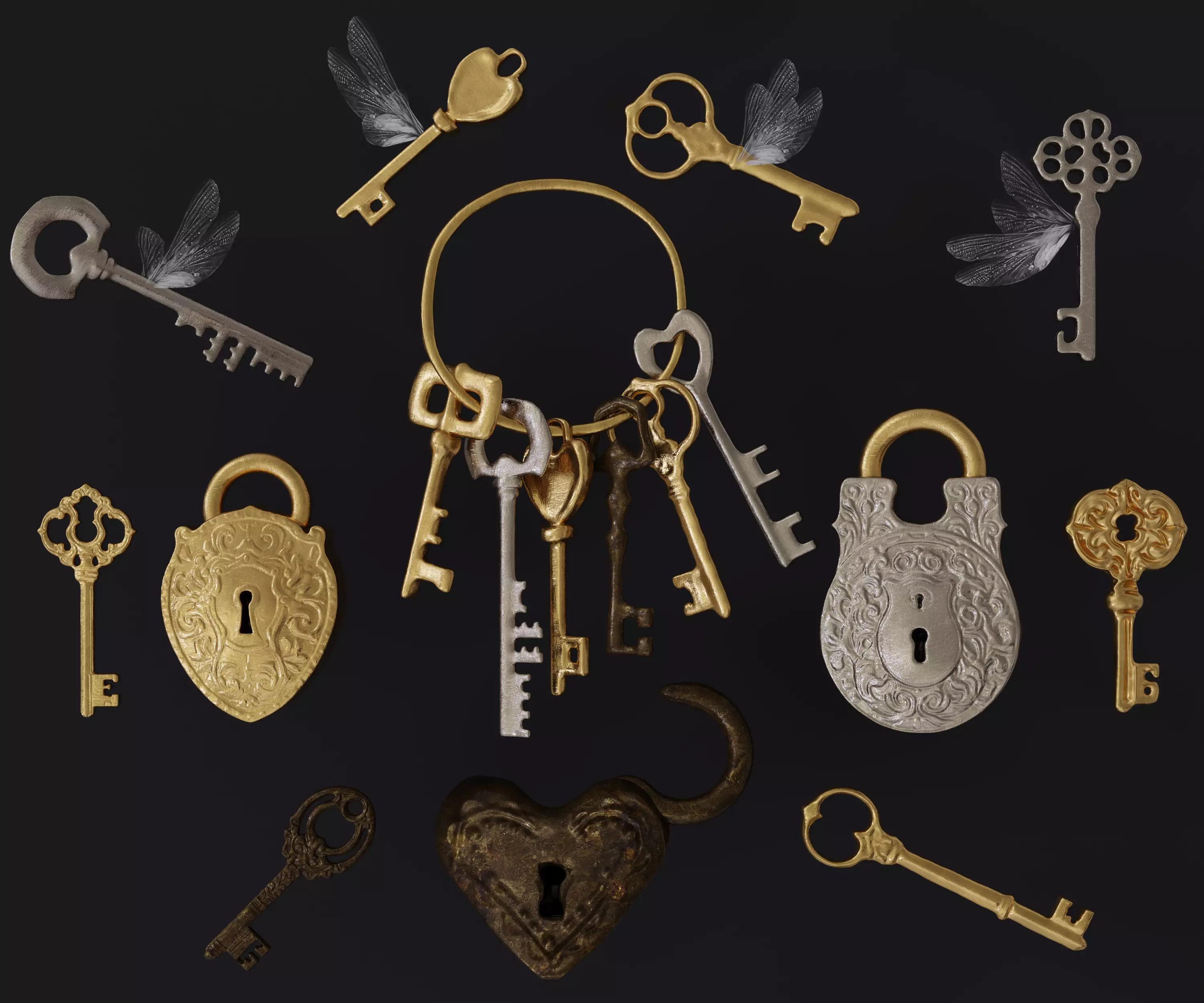 Magic Keys And Locks 3D model_0