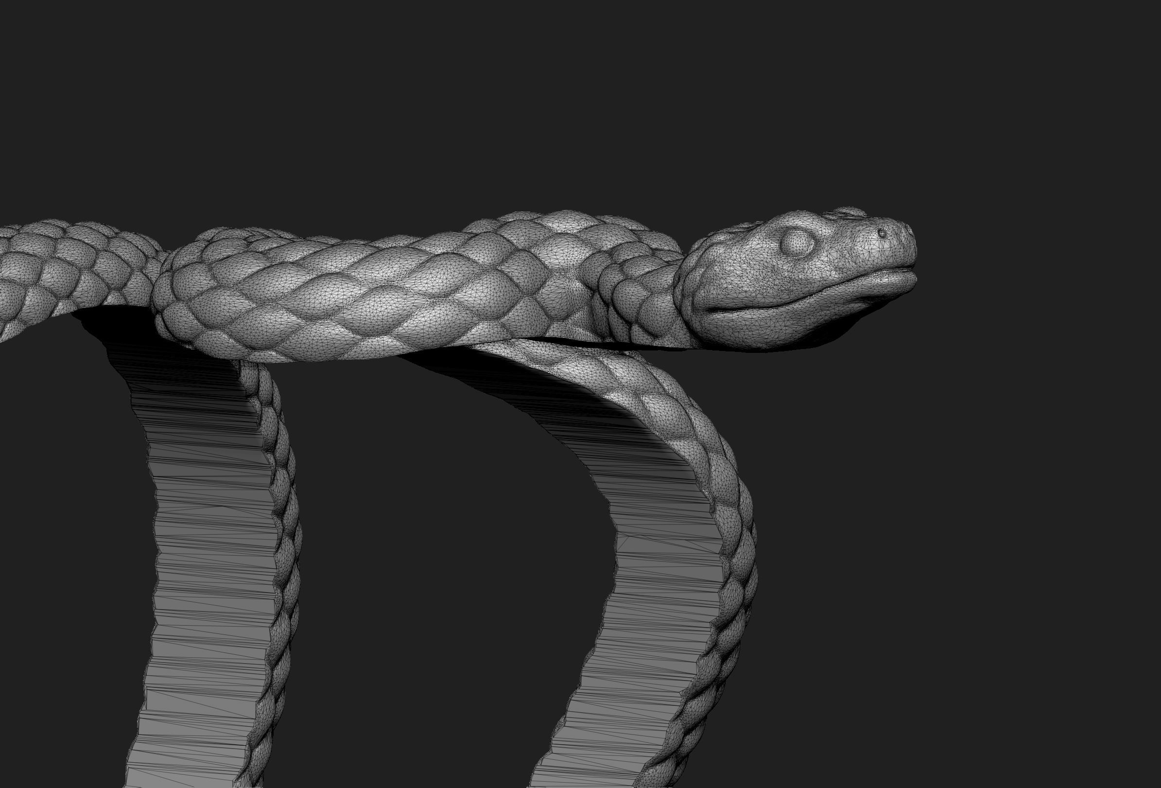 Snake Bracelet Thick Version 3D print model_4