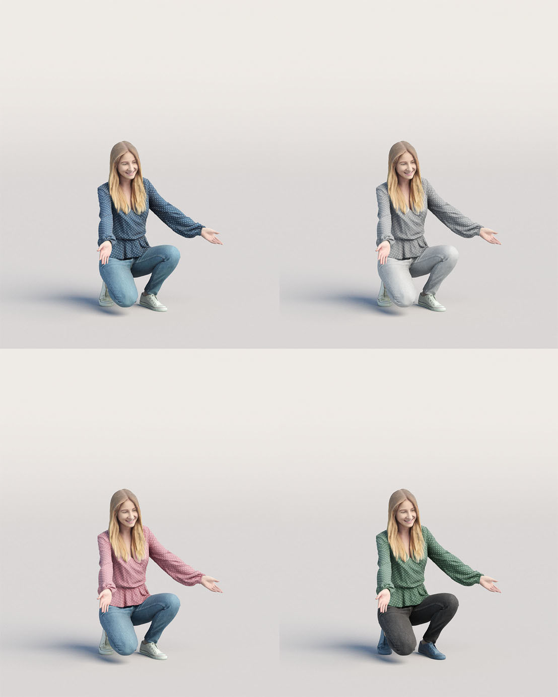 Humano 5-Pack - PEOPLE - HOME - FAMILY - 5x 3D models 02C 3D Model Collection_7