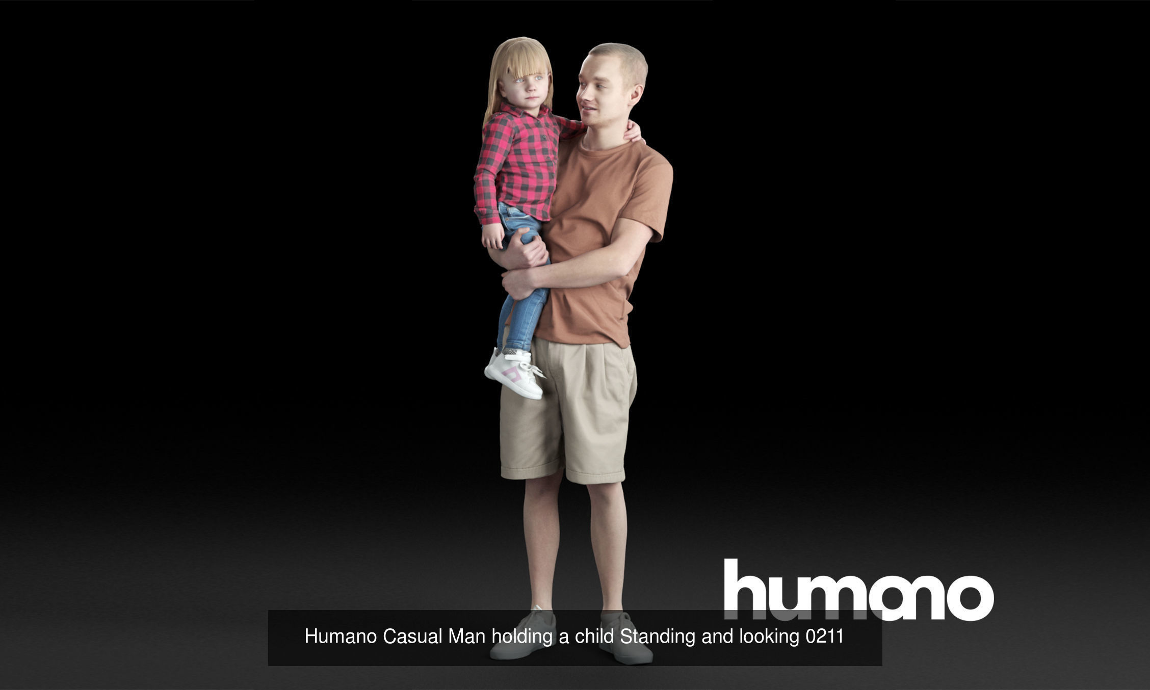 Humano 5-Pack - PEOPLE - HOME - FAMILY - 5x 3D models 02C 3D Model Collection_5