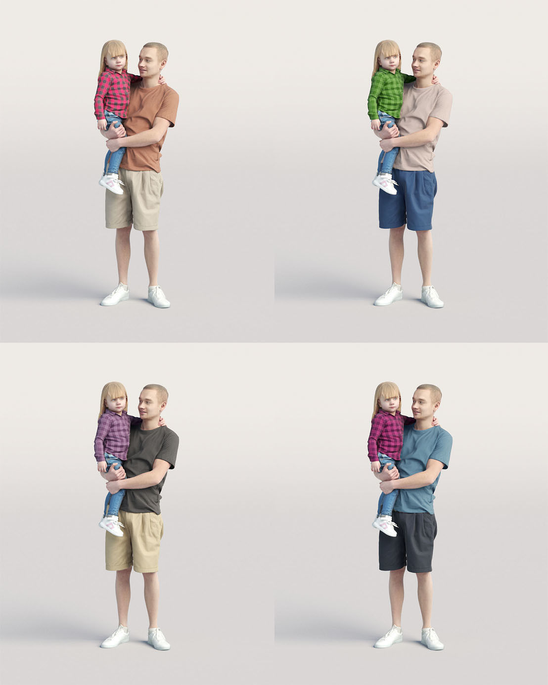 Humano 5-Pack - PEOPLE - HOME - FAMILY - 5x 3D models 02C 3D Model Collection_10