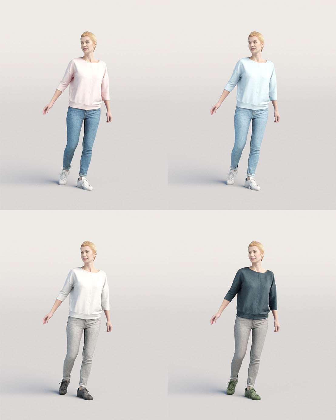 Humano 5-Pack - PEOPLE - HOME - FAMILY - 5x 3D models 02C 3D Model Collection_6