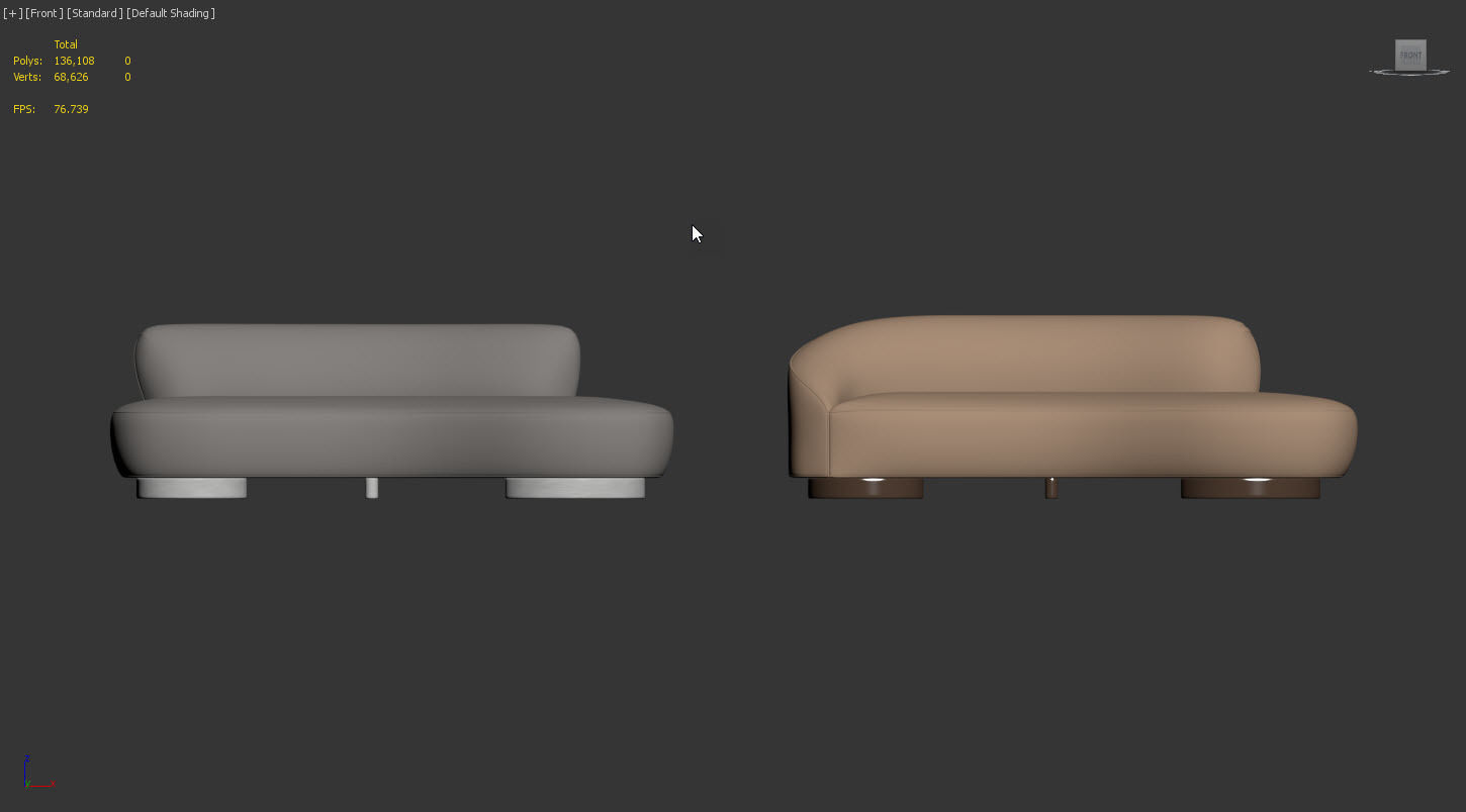 Mini Sofa by Vladimir Kagan 3D model_12