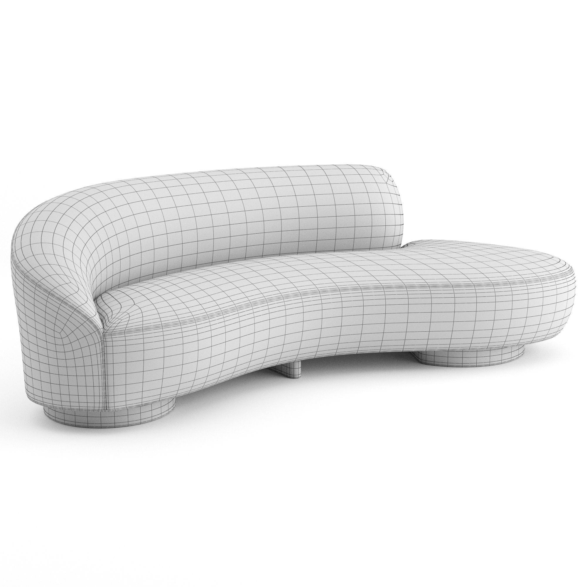 Mini Sofa by Vladimir Kagan 3D model_10