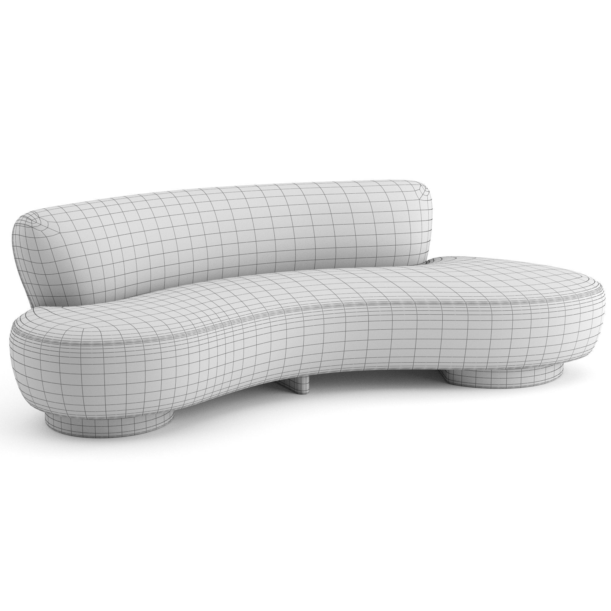 Mini Sofa by Vladimir Kagan 3D model_7
