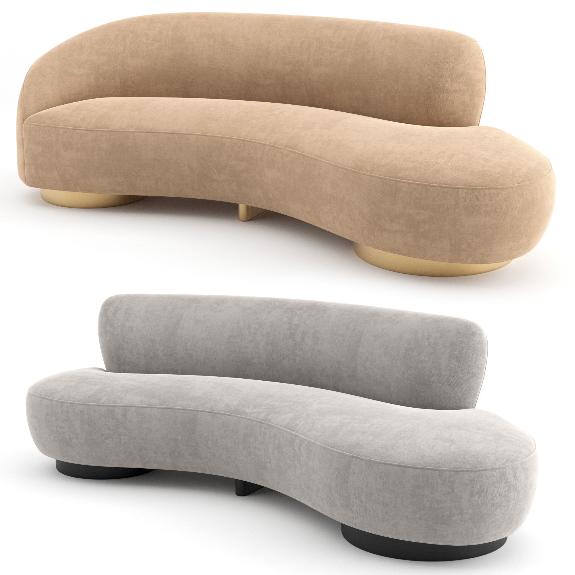 Mini Sofa by Vladimir Kagan 3D model_1