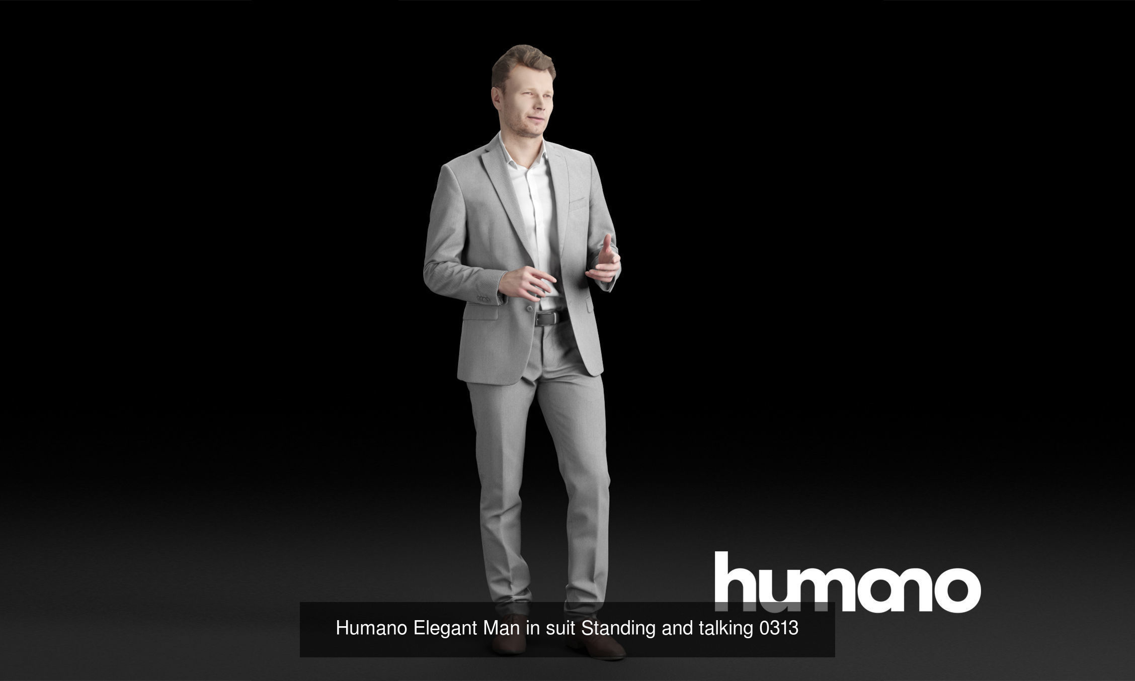 Humano 5-Pack - PEOPLE - TALKING - GROUP - 5x 3D models 03C 3D Model Collection_3