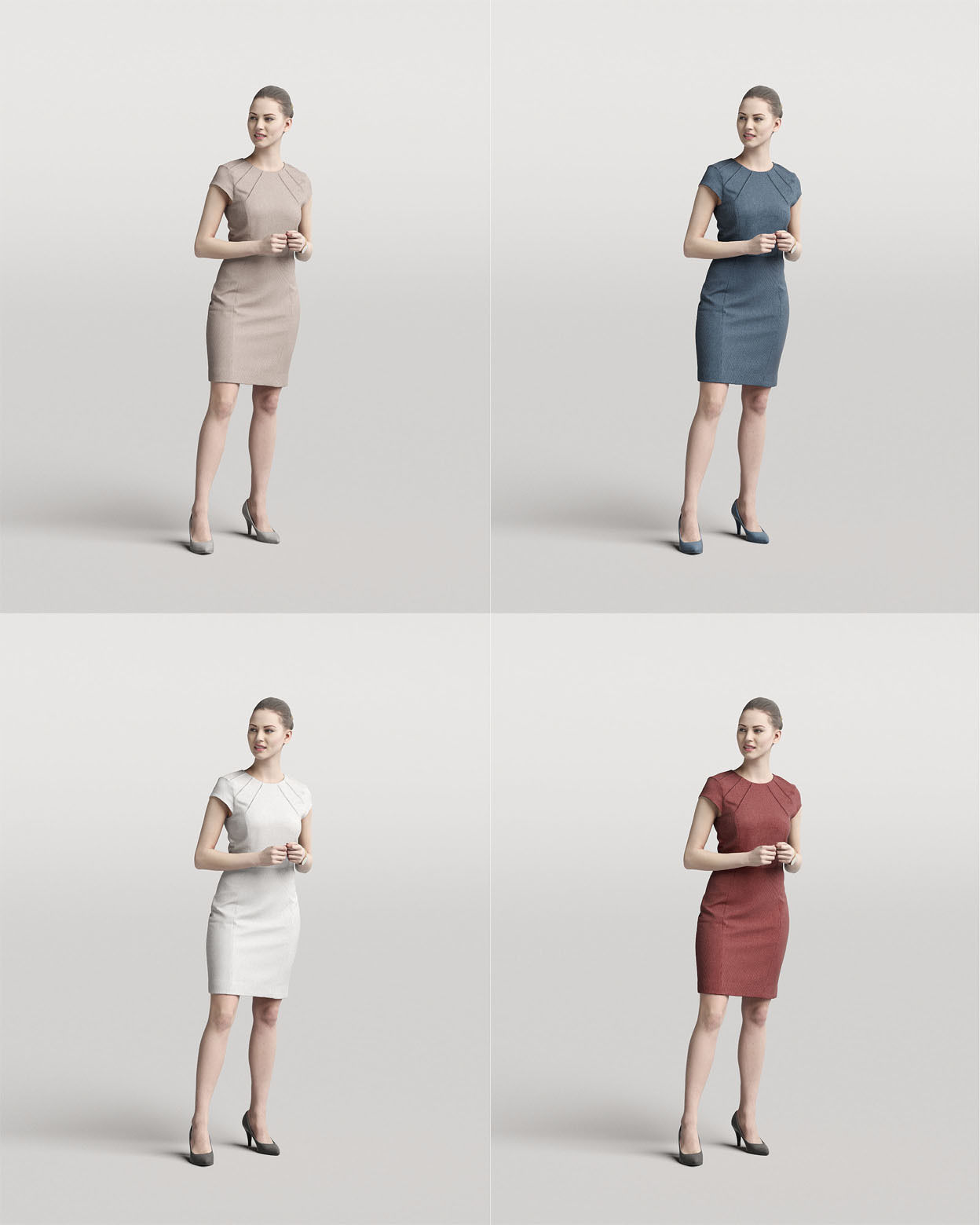 Humano 5-Pack - PEOPLE - TALKING - GROUP - 5x 3D models 03C 3D Model Collection_10