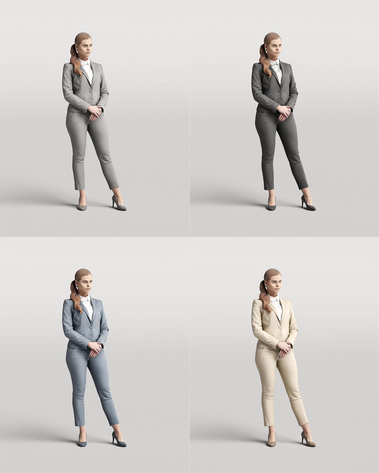 Humano 5-Pack - PEOPLE - TALKING - GROUP - 5x 3D models 03C 3D Model Collection_7