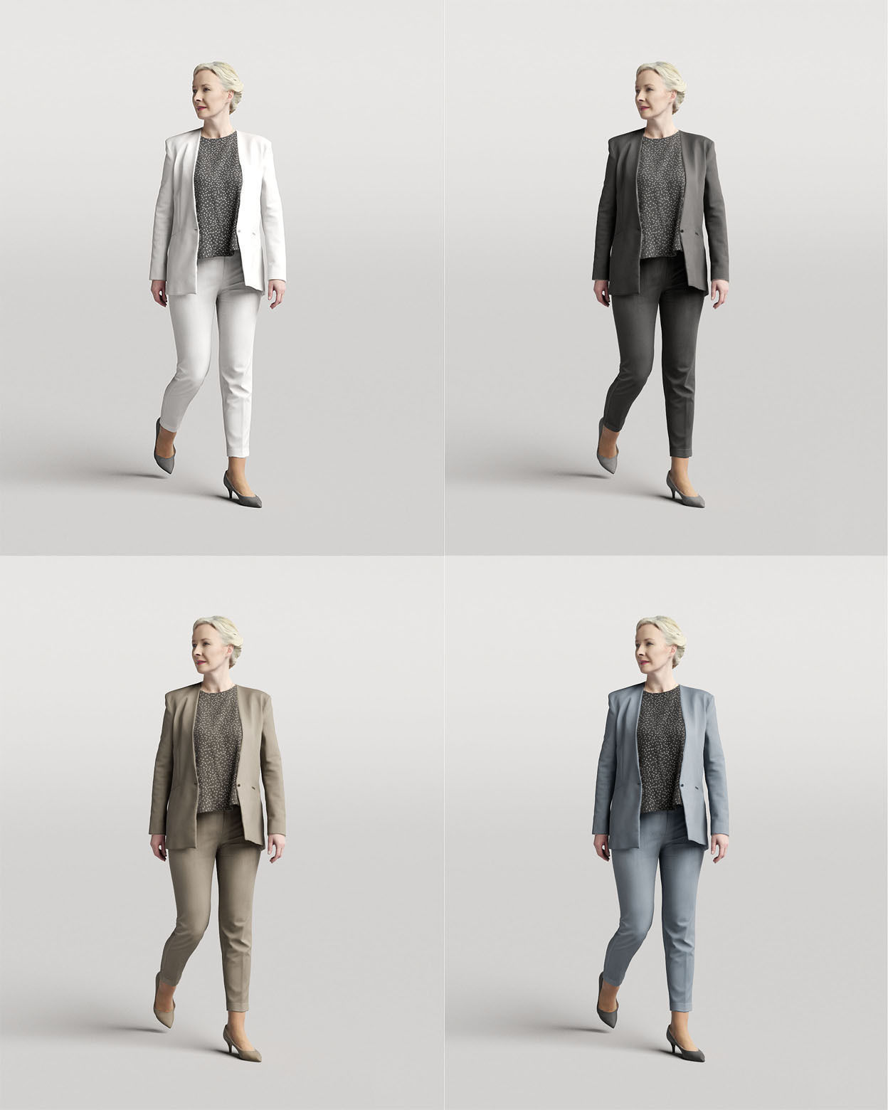 Humano 5-Pack - PEOPLE - TALKING - GROUP - 5x 3D models 03C 3D Model Collection_6