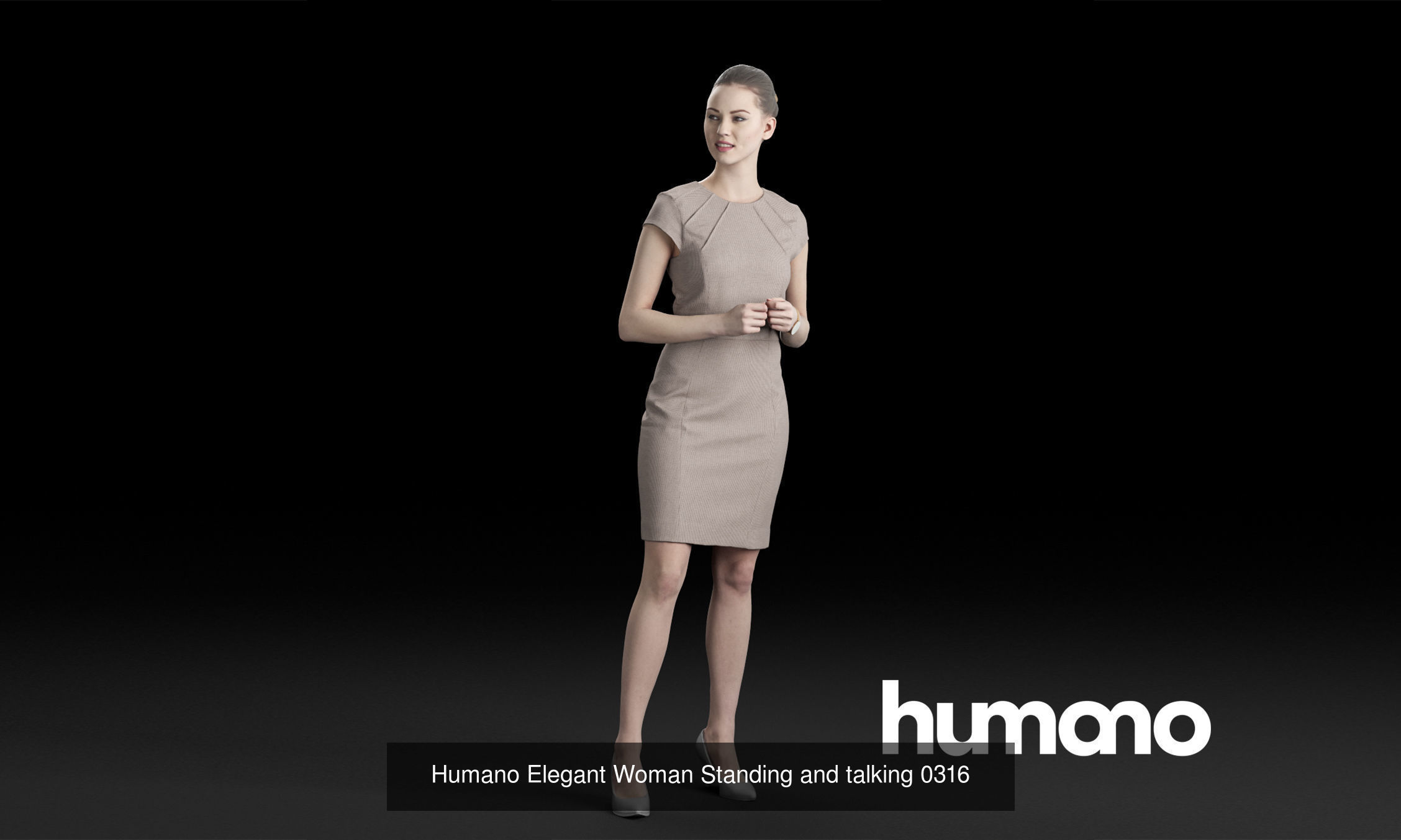 Humano 5-Pack - PEOPLE - TALKING - GROUP - 5x 3D models 03C 3D Model Collection_5