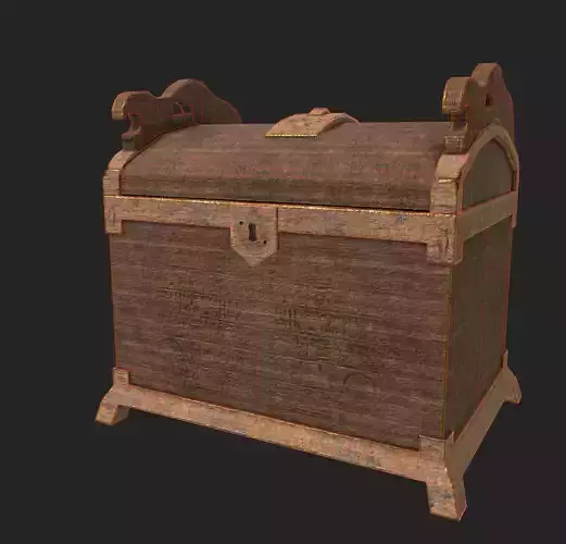 Old Chest2 Low-poly 3D model