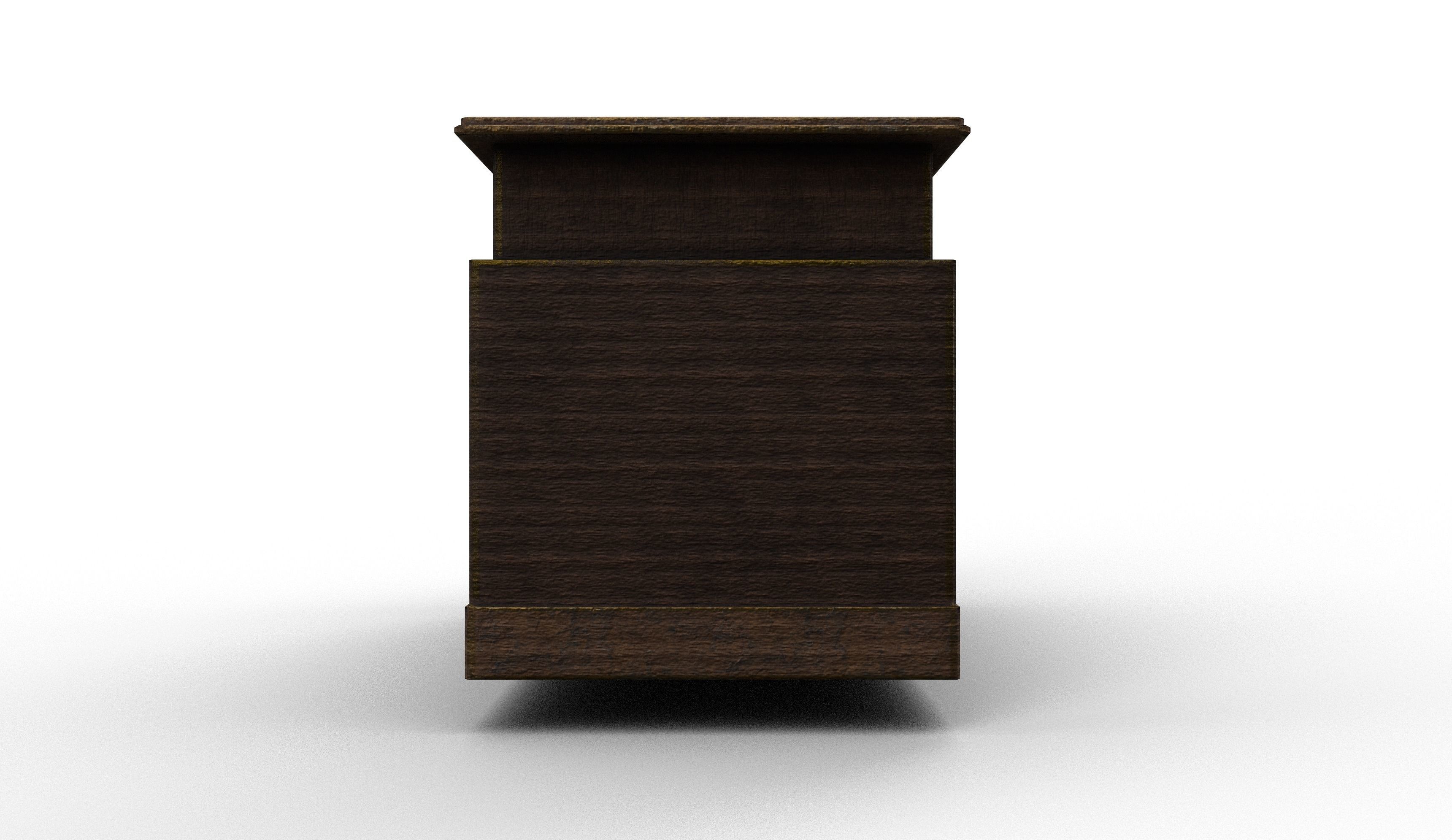 Old Chest3 Low-poly 3D model_4