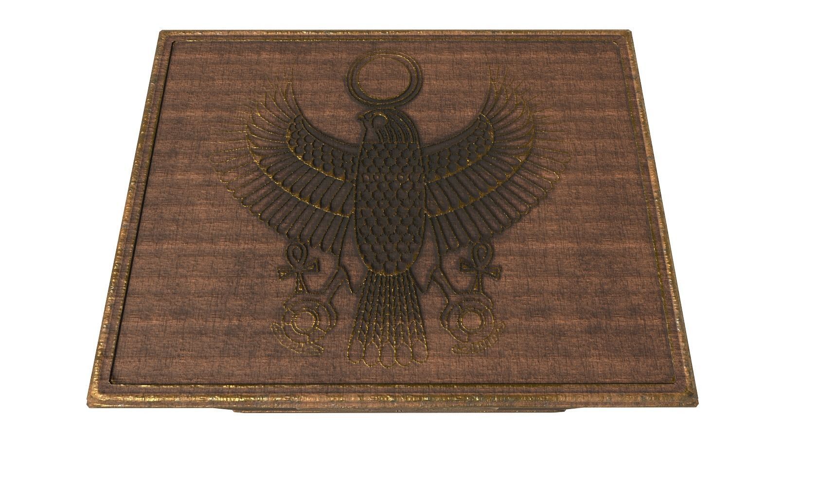 Old Chest3 Low-poly 3D model_8