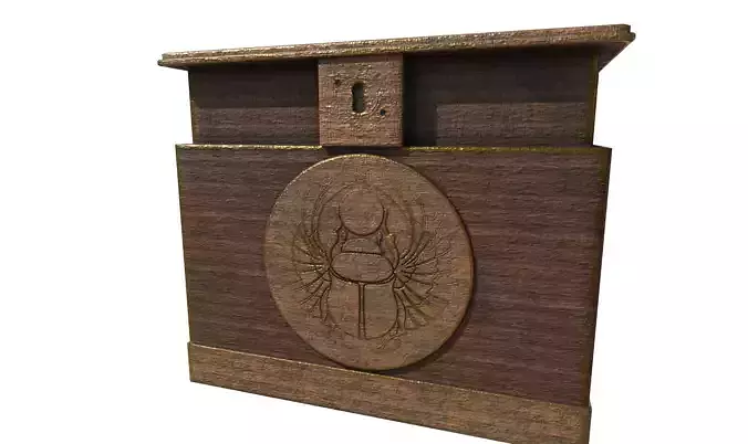 Old Chest3 Low-poly 3D model
