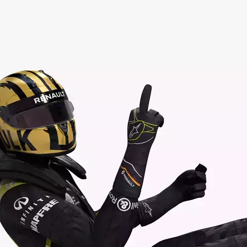 Nico Hulkenberg 2019 Low-poly 3D model