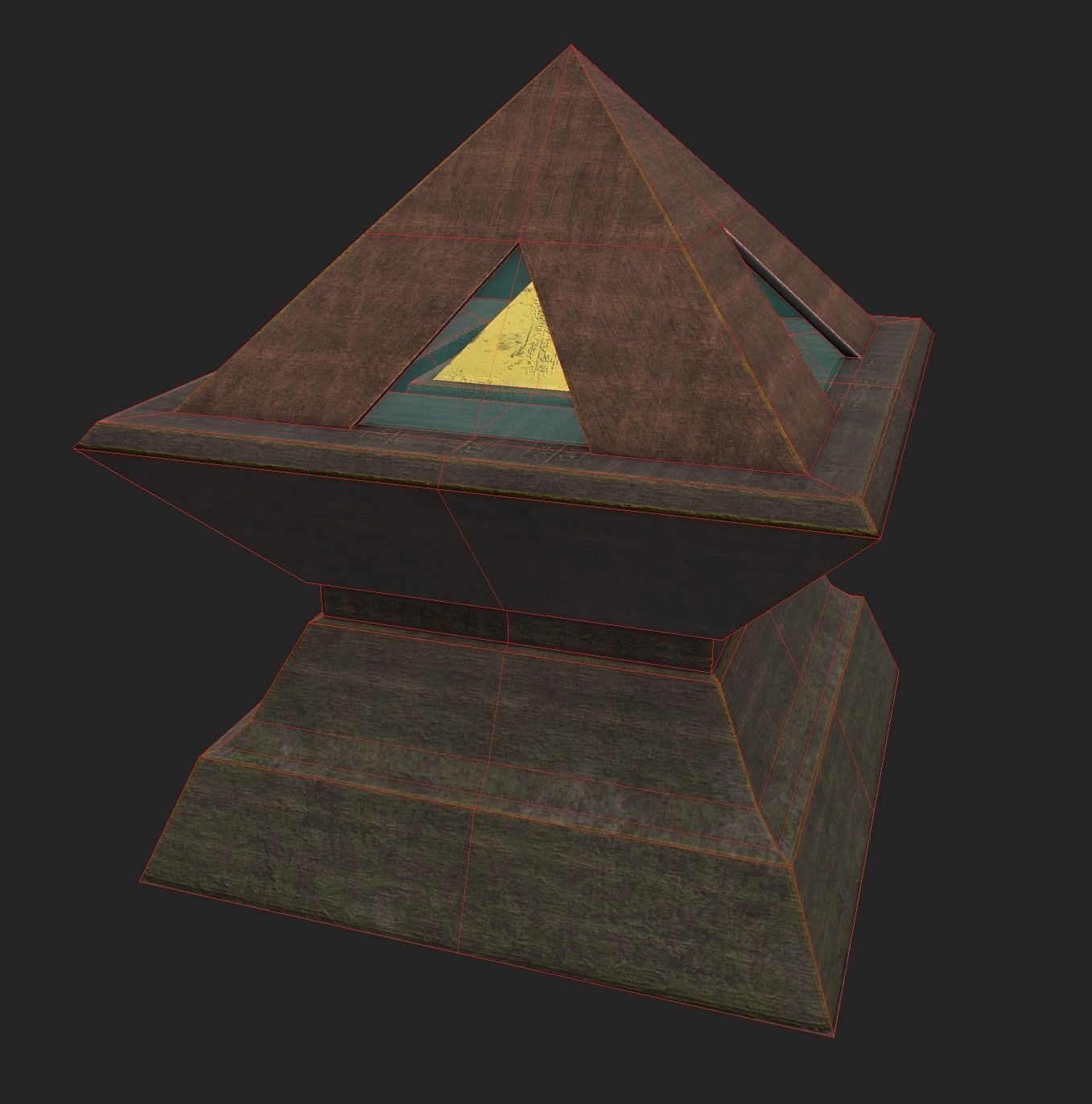 Old Chest4 Low-poly 3D model_8