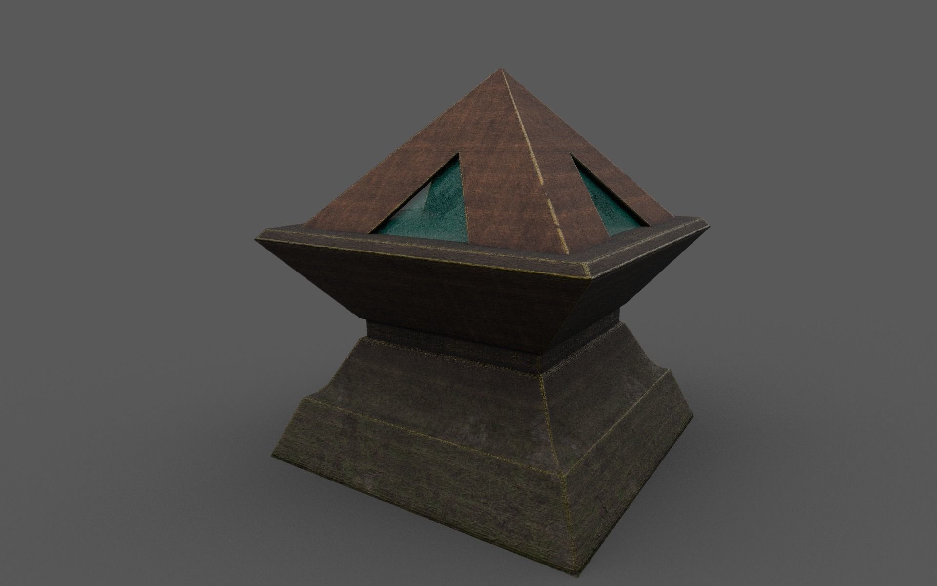 Old Chest4 Low-poly 3D model_1